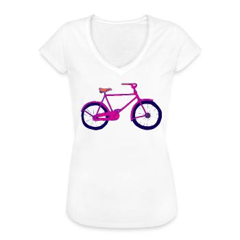 Neon Pink Bicycle - Dame vintage T-shirt - sort - Foran - Danielle (179cm)