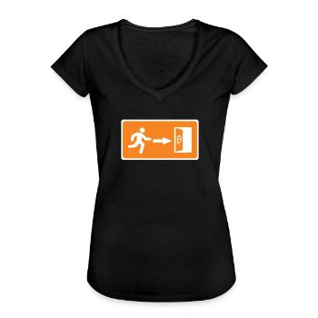 Funny Bitcoin, Bitcoiner, Bitcoin Only Gift - Women's Vintage T-Shirt - black - Front - Danielle (179cm)