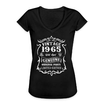 Vintage 1965 Original Jahrgang Geburtstag Geschenk - Frauen Vintage T-Shirt - Schwarz - Vorne - Danielle (179cm)
