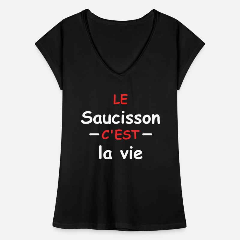Le saucisson c'est la vie T-shirt vintage Femme
