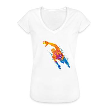 Natation natation - T-shirt vintage Femme - noir - Devant - Danielle (179cm)
