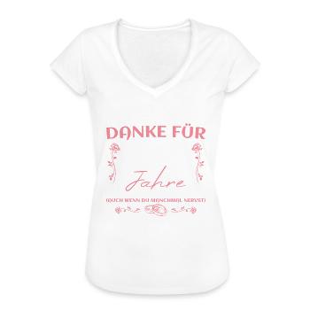 Veilchenhochzeit Ehefrau 13. Hochzeitstag - Frauen Vintage T-Shirt - Schwarz - Vorne - Danielle (179cm)