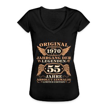 Original 1970 Jahrgang der Legenden 55 Jahre - Frauen Vintage T-Shirt - Schwarz - Vorne