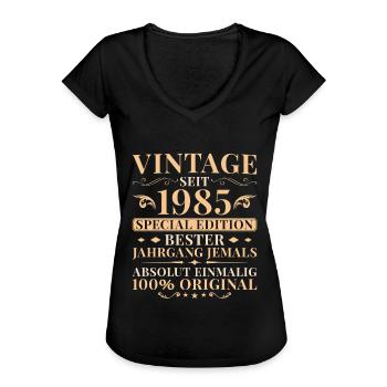 40. Geburtstag Bester Jahrgang jemals 1985 - Frauen Vintage T-Shirt - Schwarz - Vorne