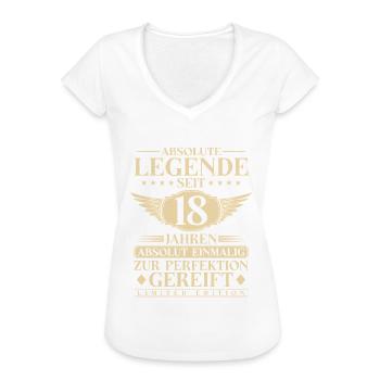 18. Geburtstag Legende seit 18 Jahren - Frauen Vintage T-Shirt - Schwarz - Vorne