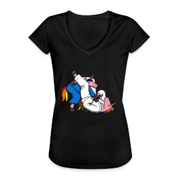 Arts martiaux Jiu-Jitsu MMA Mixed Martial Arts - T-shirt vintage Femme - noir - Devant - Danielle (179cm)