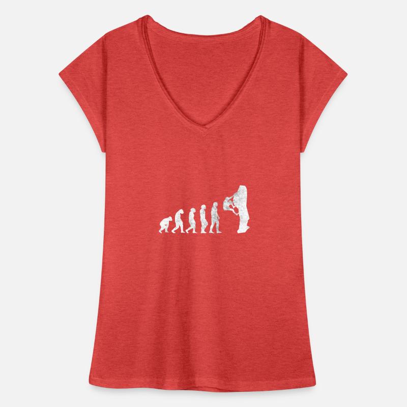 Human Evolution Bouldersport Kletterer bouldern Frauen Vintage T-Shirt