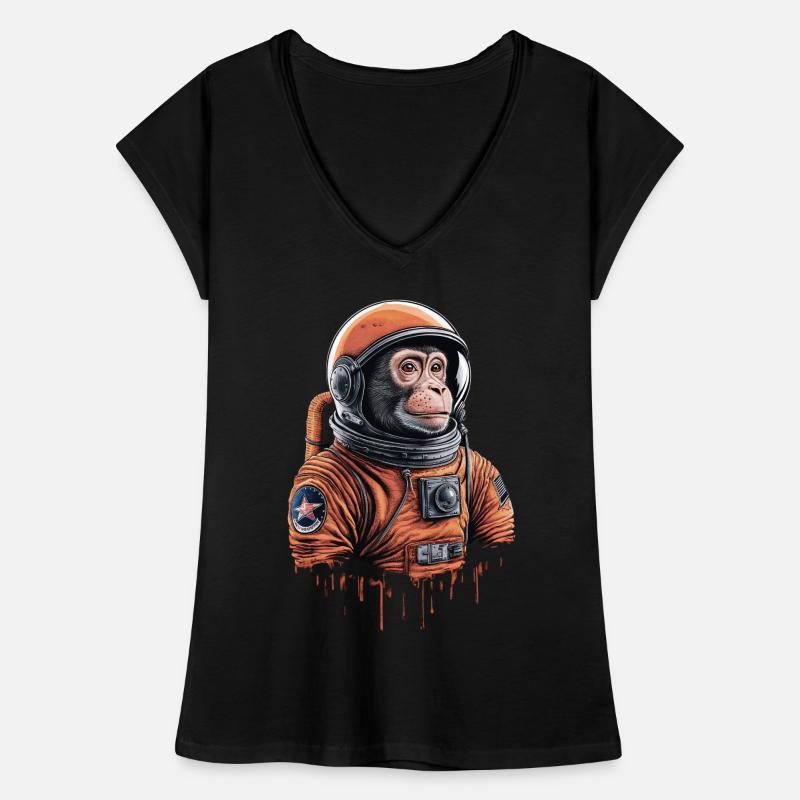 Space Monkey Explorer Adventure Women's Vintage T-Shirt