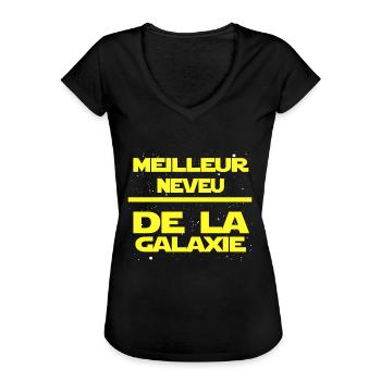 neveu - T-shirt vintage Femme - noir - Devant - Danielle (179cm)