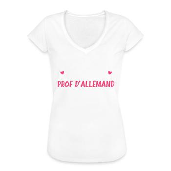 Meilleure prof d Allemand imitée jamais égalée - T-shirt vintage Femme - noir - Devant - Danielle (179cm)