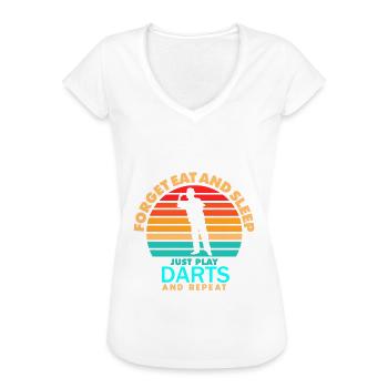 Fléchettes Fléchettes Fléchettes Fléchettes Fléchettes Fléchettes Fléchettes Tournoi de fléchettes - T-shirt vintage Femme - noir - Devant - Danielle (179cm)