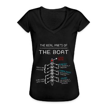 Rudern Rowing Ruderboot Wassersport Ruder - Frauen Vintage T-Shirt - Schwarz - Vorne - Danielle (179cm)