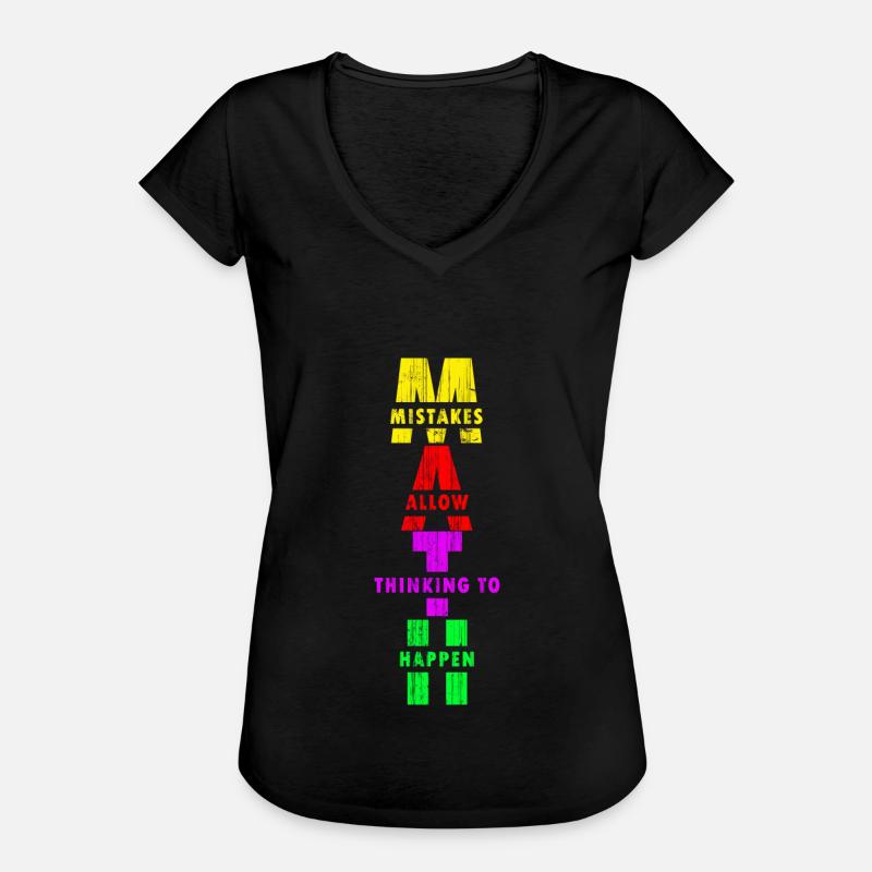 Math teacher calculating math math teacher - Women's Vintage T-Shirt - black