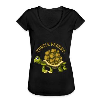 Haustier Geschenk Tiermotiv Schildkröte - Frauen Vintage T-Shirt - Schwarz - Vorne
