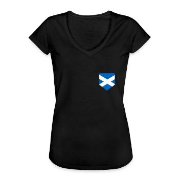Schottland - Frauen Vintage T-Shirt - Schwarz - Vorne - Danielle (179cm)
