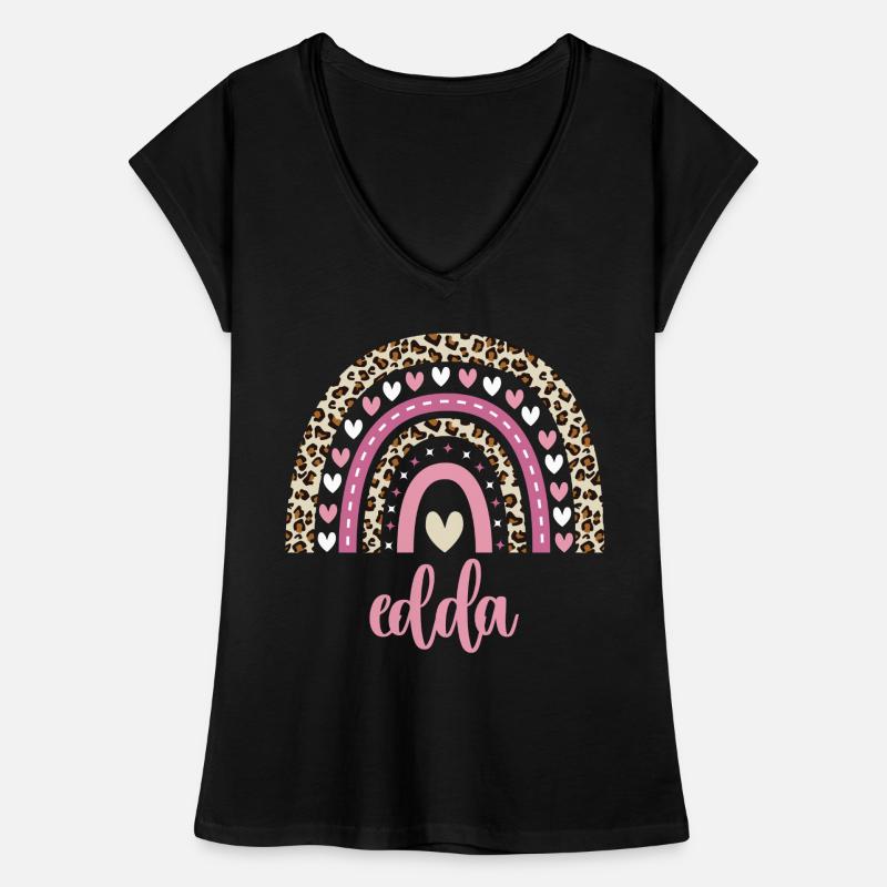 Edda Regenbogen Name Geburtstag Edda Frauen Vintage T-Shirt