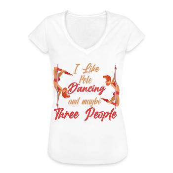 Pole Dance Tanzen Pole Dance Tänzerin - Frauen Vintage T-Shirt - Schwarz - Vorne - Danielle (179cm)