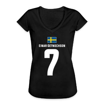 Schwedische Namen Fußball Sauf Mallorca Trikot - Frauen Vintage T-Shirt - Schwarz - Vorne