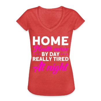Health Assistance Home Nursing Nurse - Women's Vintage T-Shirt - heather red - Front - Danielle (179cm)