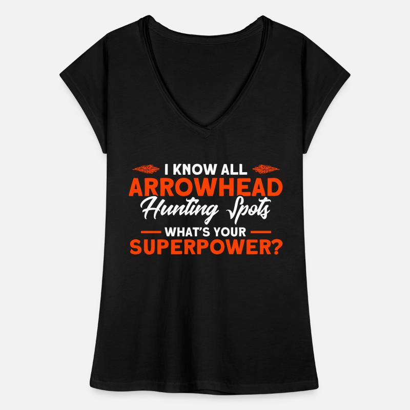 Flint Arrowhead Hunter Artifact Gift Women's Vintage T-Shirt
