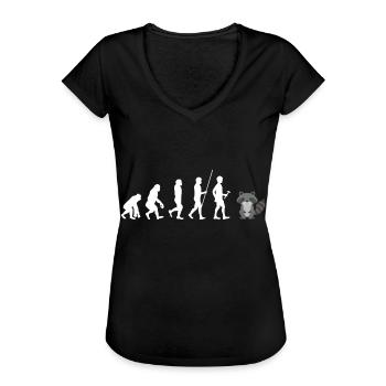 Waschbär - Frauen Vintage T-Shirt - Schwarz - Vorne - Danielle (179cm)