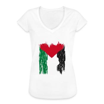 Palestine Tshirt Hommes Enfants Femmes Palestine - T-shirt vintage Femme - noir - Devant - Danielle (179cm)