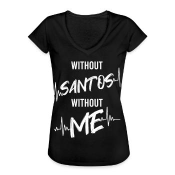 Santos - Frauen Vintage T-Shirt - Schwarz - Vorne - Danielle (179cm)