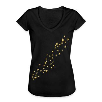 Étoile étoile étoile - T-shirt vintage Femme - noir - Devant - Danielle (179cm)
