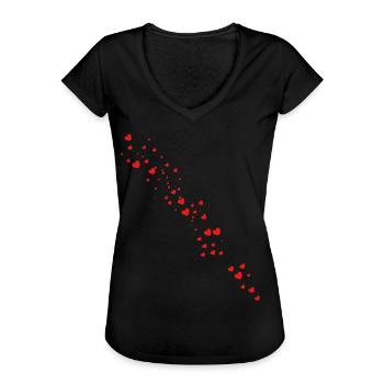 Heart - Women's Vintage T-Shirt - black - Front - Danielle (179cm)