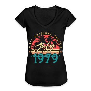 Im Juli 1979 Geboren - Frauen Vintage T-Shirt - Schwarz - Vorne - Danielle (179cm)