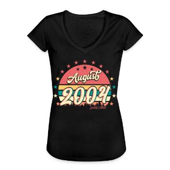 2004 Enfin majeur en août - T-shirt vintage Femme - noir - Devant - Danielle (179cm)