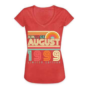 Geboren Im August 1999 - Frauen Vintage T-Shirt - Rot meliert - Vorne - Danielle (179cm)