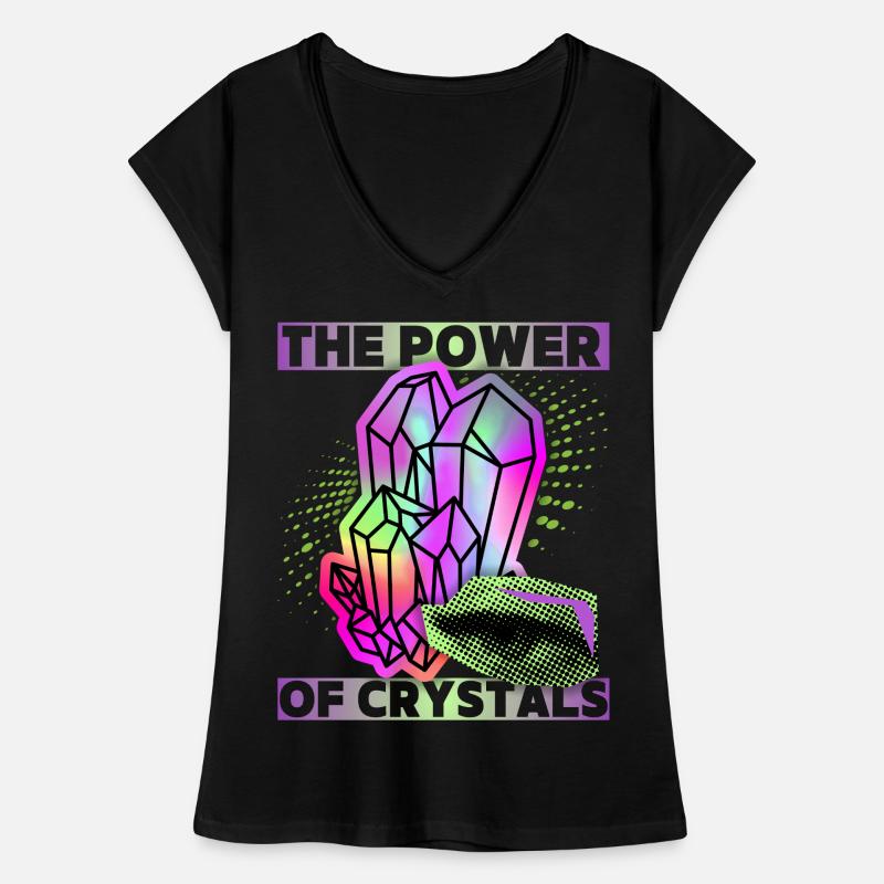 Crystals, Magic Crystals Saying Crystal-Power Women's Vintage T-Shirt
