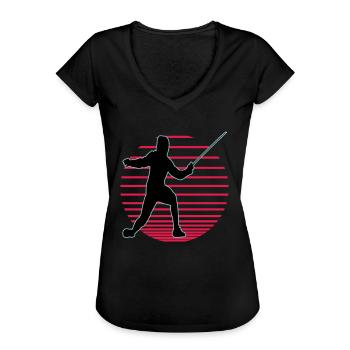 Fencing Fencing Sport Fencing - Women's Vintage T-Shirt - black - Front - Danielle (179cm)