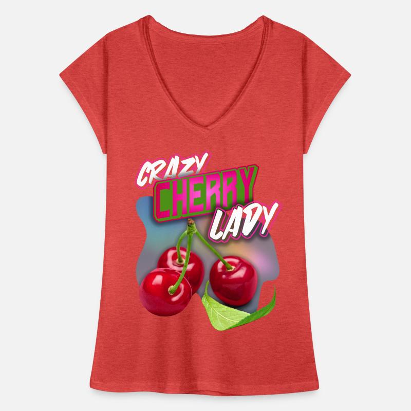 Crazy Cherry-Fruit Cherry Funny Saying Women's Vintage T-Shirt