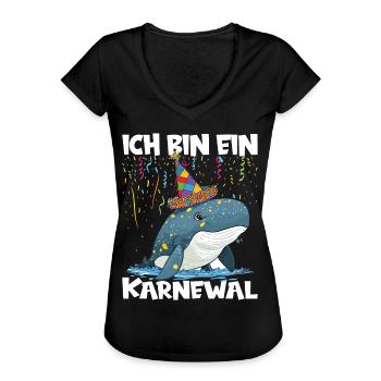 Karneval Kostüm Fasching Fastnacht - Frauen Vintage T-Shirt - Schwarz - Vorne