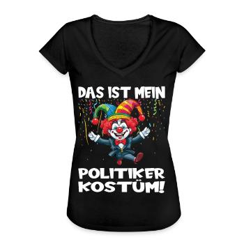 Karneval Kostüm Fasching Fastnacht - Frauen Vintage T-Shirt - Schwarz - Vorne