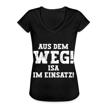Isa Lustiger Spruch Vorname Name Isa - Frauen Vintage T-Shirt - Schwarz - Vorne