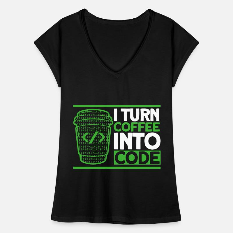 I Turn Coffee Into Code Software Developer Women's Vintage T-Shirt