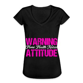 Health Assistance Home Nursing Nurse - Women's Vintage T-Shirt - black - Front - Danielle (179cm)