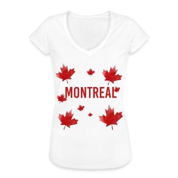 Montreal - Frauen Vintage T-Shirt - Schwarz - Vorne