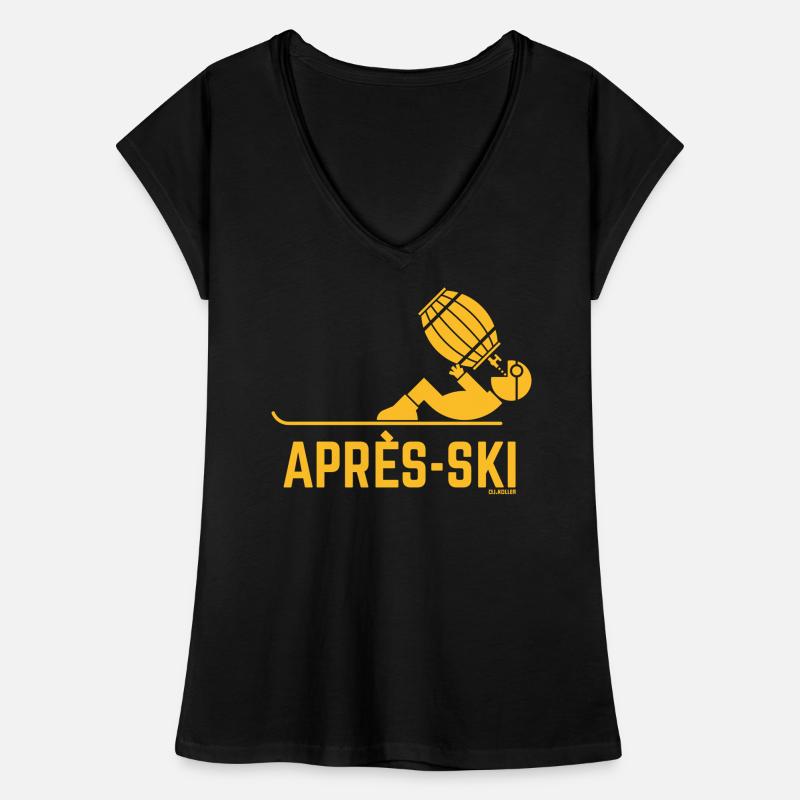 Après-Ski (Apres Ski Biertrinker Bierfass / Gold) Frauen Vintage T-Shirt
