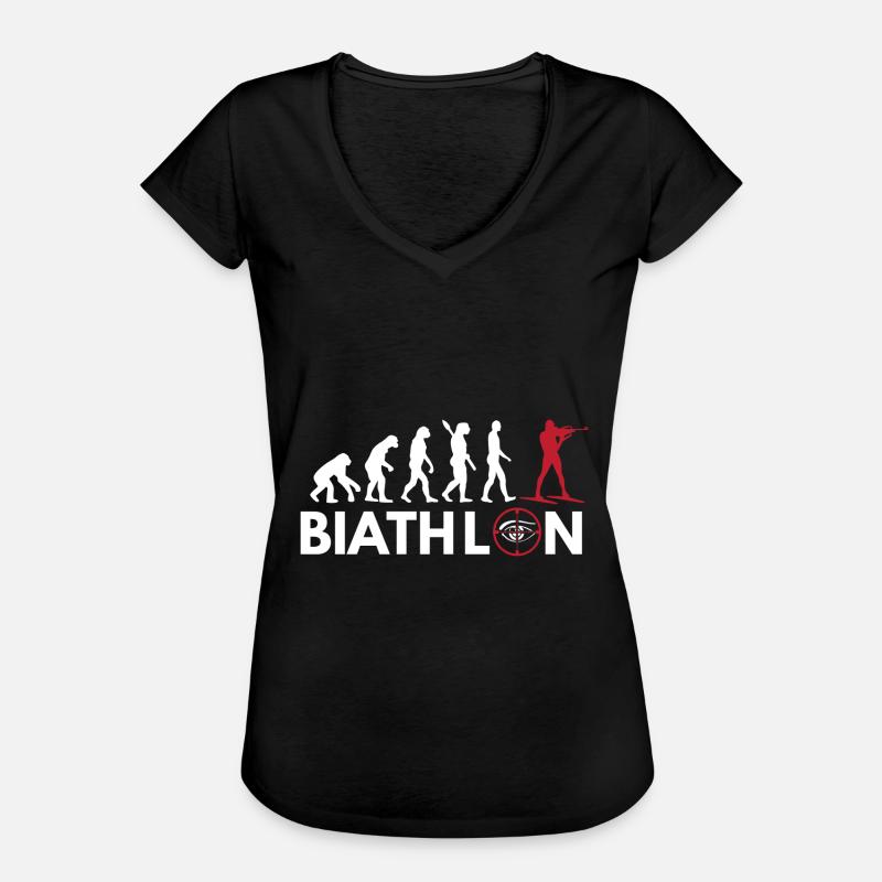 Evolution biatlon - Women's Vintage T-Shirt - black