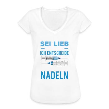 Medizinische Fachangestellte Arzthelferin sei lieb - Frauen Vintage T-Shirt - Schwarz - Vorne - Danielle (179cm)