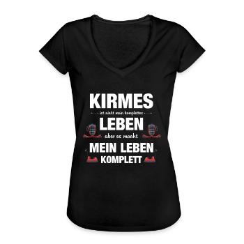 Schausteller Kirmes Vergnügungspark Geschenk - Frauen Vintage T-Shirt - Schwarz - Vorne - Danielle (179cm)