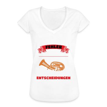 Tenorhorn Hornspieler Ich mache keine Fehler - Frauen Vintage T-Shirt - Schwarz - Vorne - Danielle (179cm)