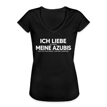 Ausbilder "Liebe meine Azubis" Mentor Coach - Frauen Vintage T-Shirt - Schwarz - Vorne - Danielle (179cm)