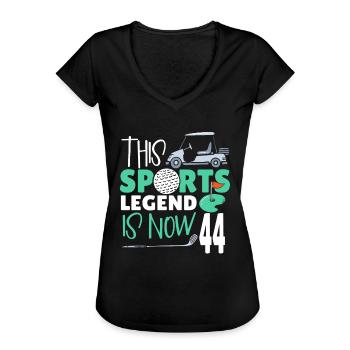 Diese Sportlegende Ist Jetzt 44, Golfspiel 44. - Frauen Vintage T-Shirt - Schwarz - Vorne