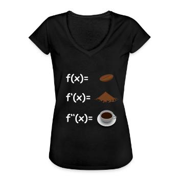 mathematiker kaffee lustig - Frauen Vintage T-Shirt - Schwarz - Vorne - Danielle (179cm)