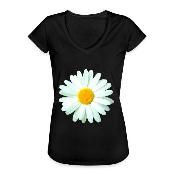 Marguerite - T-shirt vintage Femme - noir - Devant - Danielle (179cm)